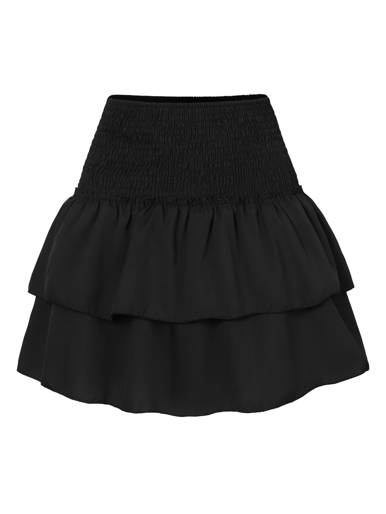 Flairé – Gelaagde Mini Rok met Bloemenprint en Gesmokte Taille - Selvina