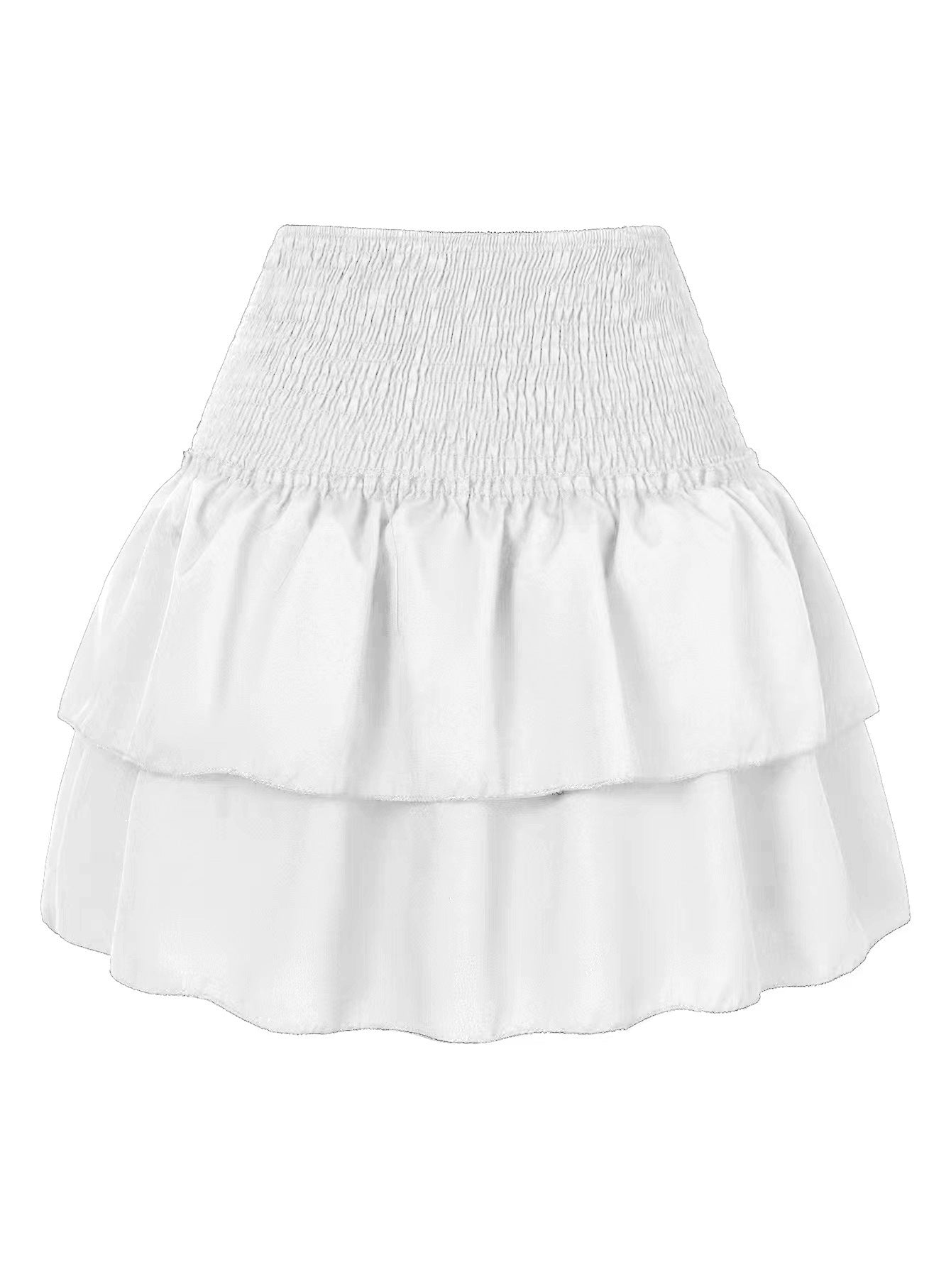 Flairé – Gelaagde Mini Rok met Bloemenprint en Gesmokte Taille - Selvina