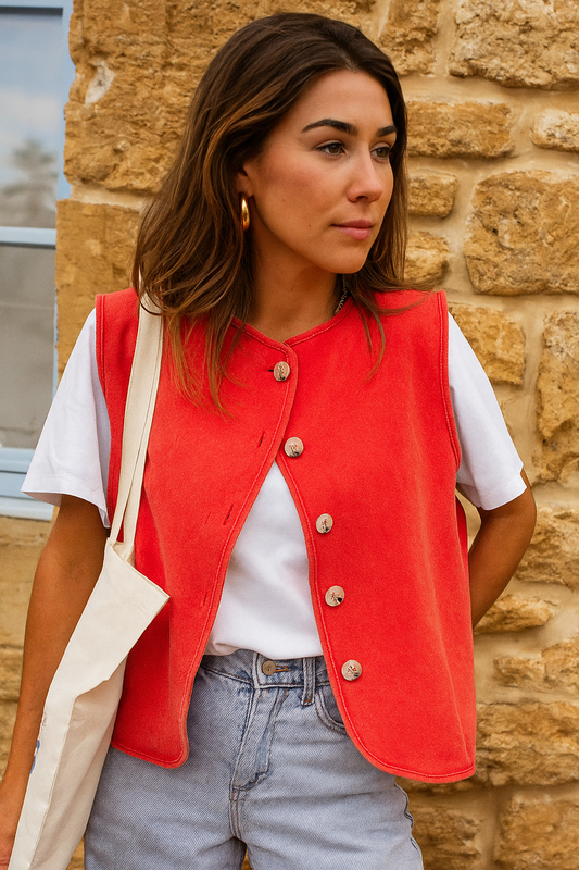 Amélie – Rode zomerse vest