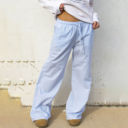 Yara – Hoge Taille Rechte Broek in Casual Koreaanse Stijl - Selvina