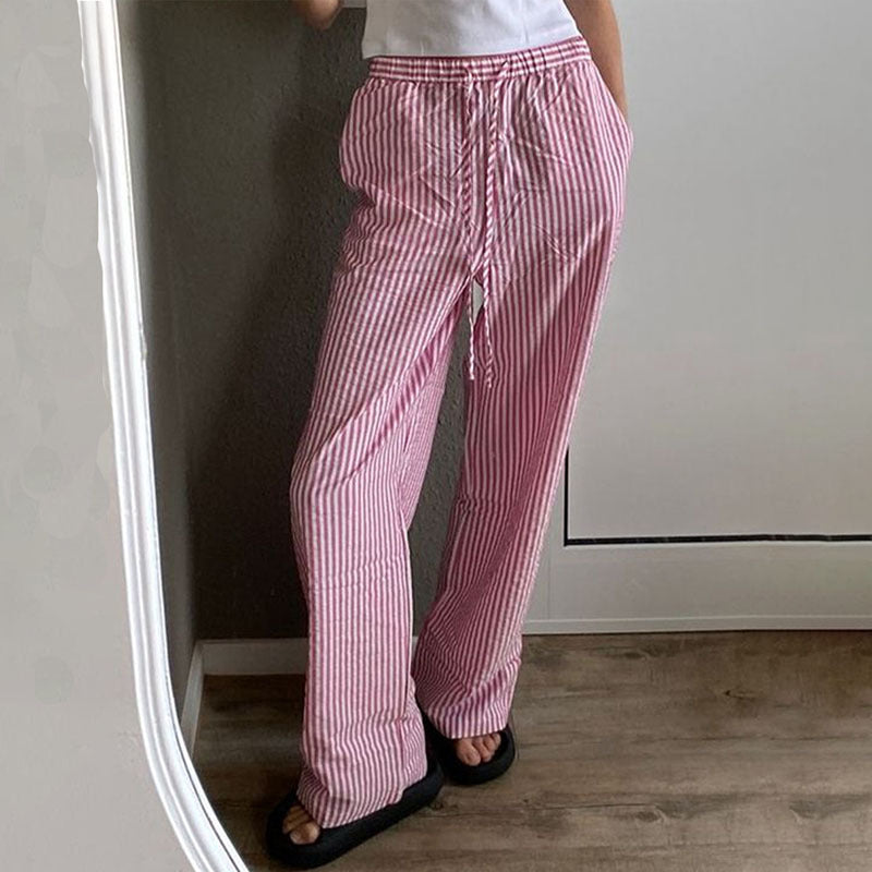 Yara – Hoge Taille Rechte Broek in Casual Koreaanse Stijl - Selvina
