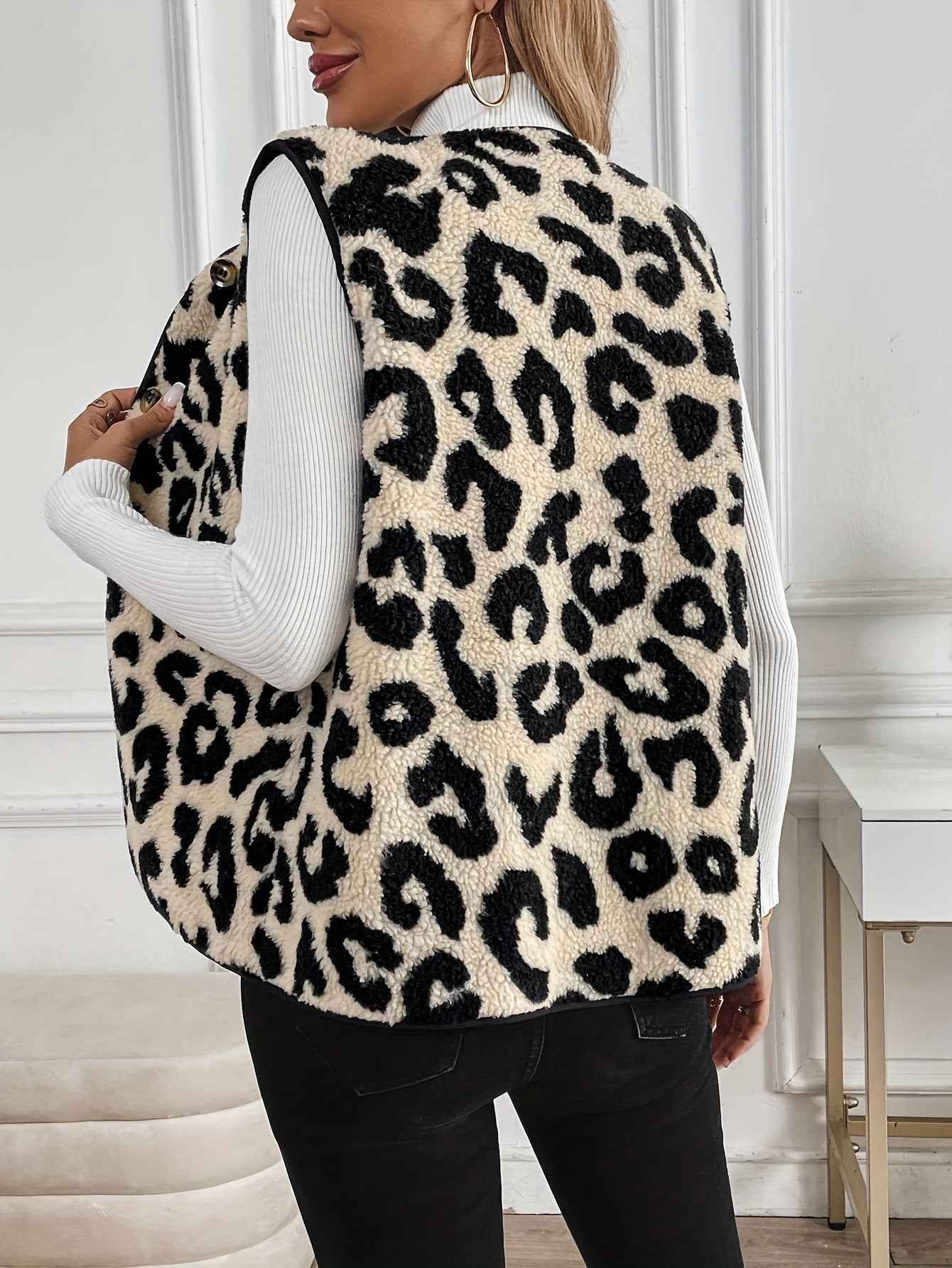 Lola – Kort Luipaardprint Vest