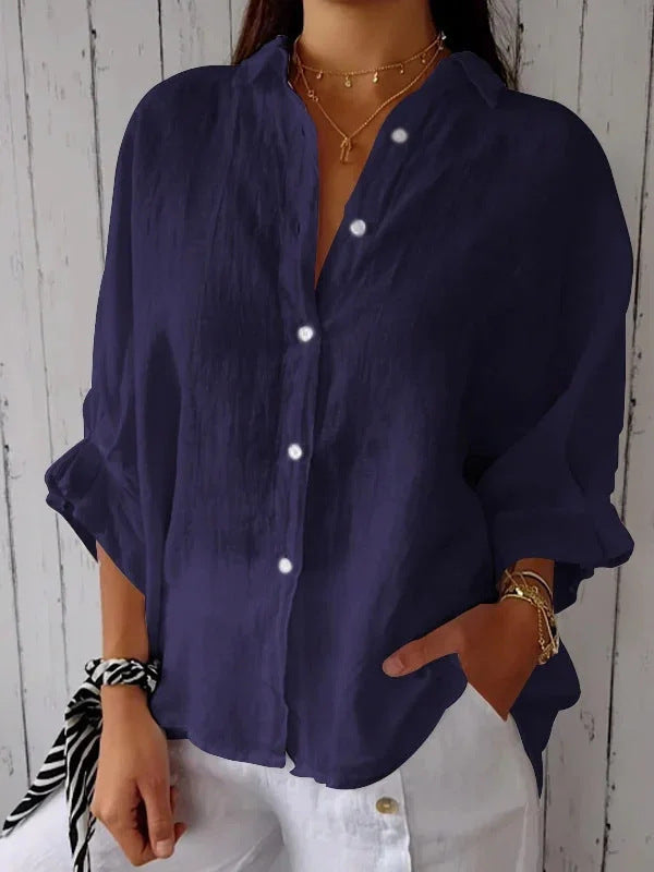 Sophia – Elegante Linnen Blouse voor Dames - Selvina