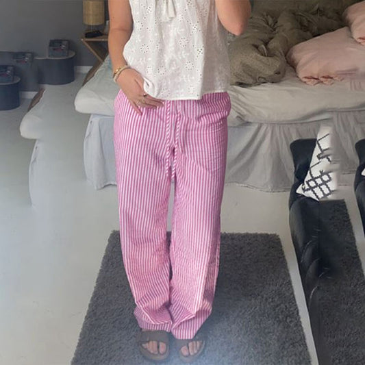 Yara – Hoge Taille Rechte Broek in Casual Koreaanse Stijl - Selvina